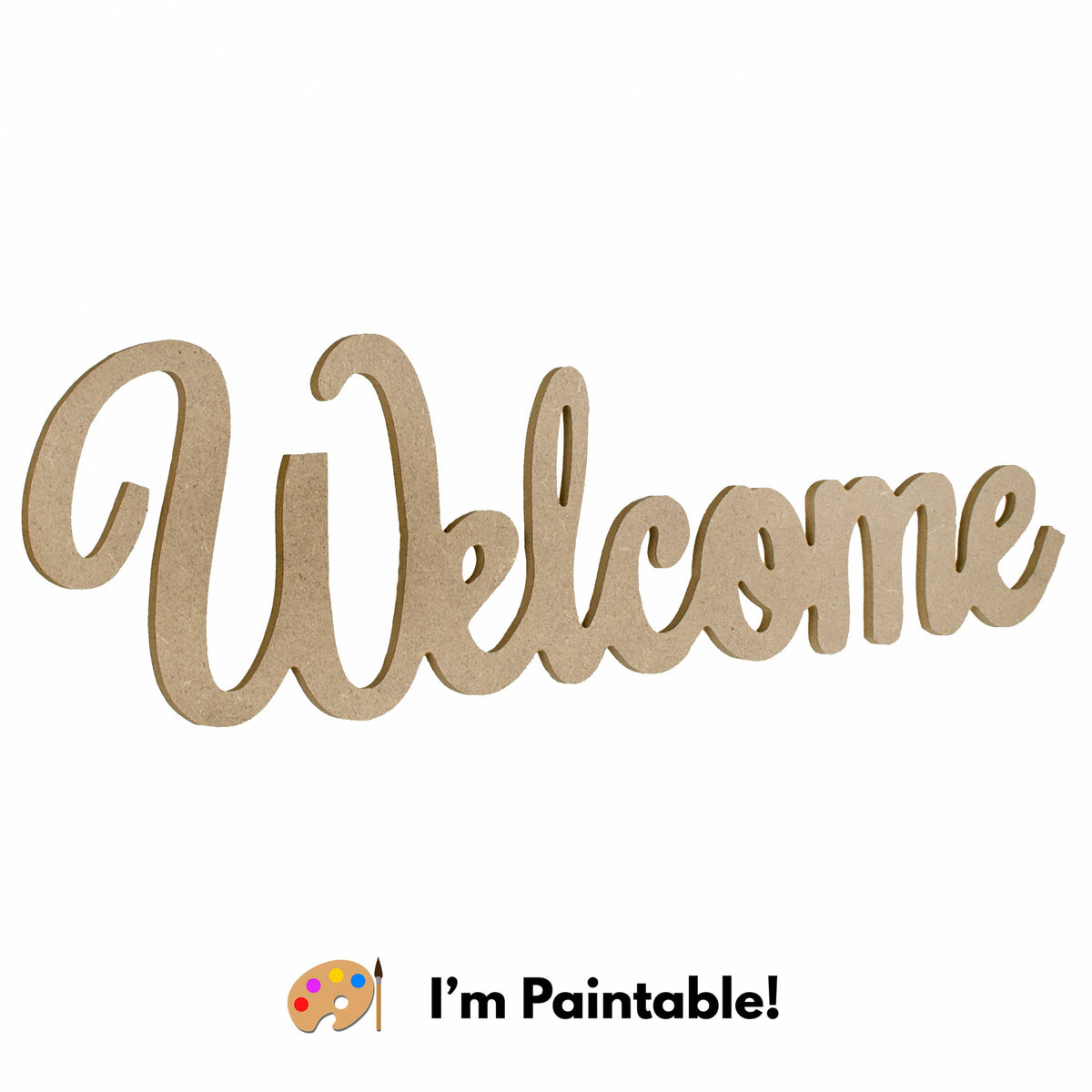 15" Decorative Wooden Welcome Sign: Natural Item Number: AB2345