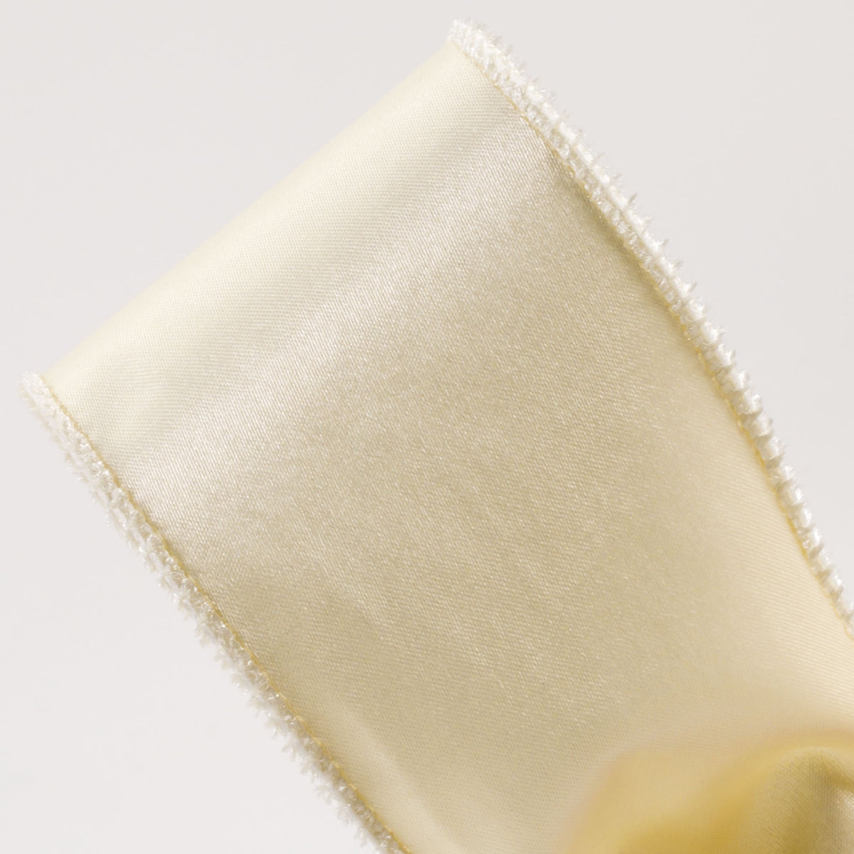 2.5" Deluxe Velvet Satin Backing Ribbon: Cream (10 Yards) detail photo 3