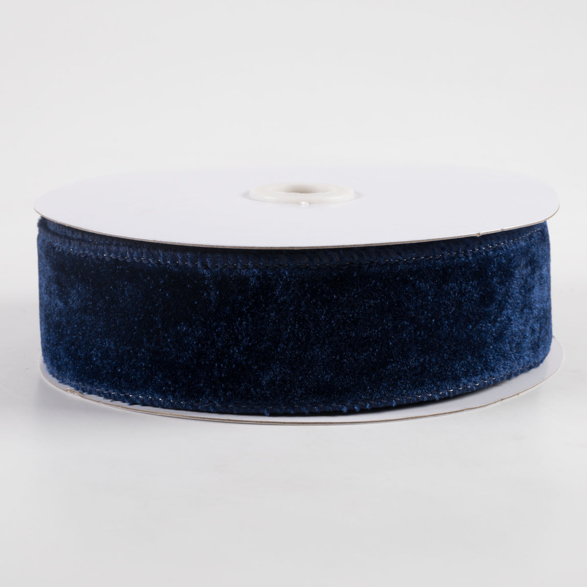 1.5" Deluxe Velvet Satin Backing Ribbon: Navy Blue (10 Yards)