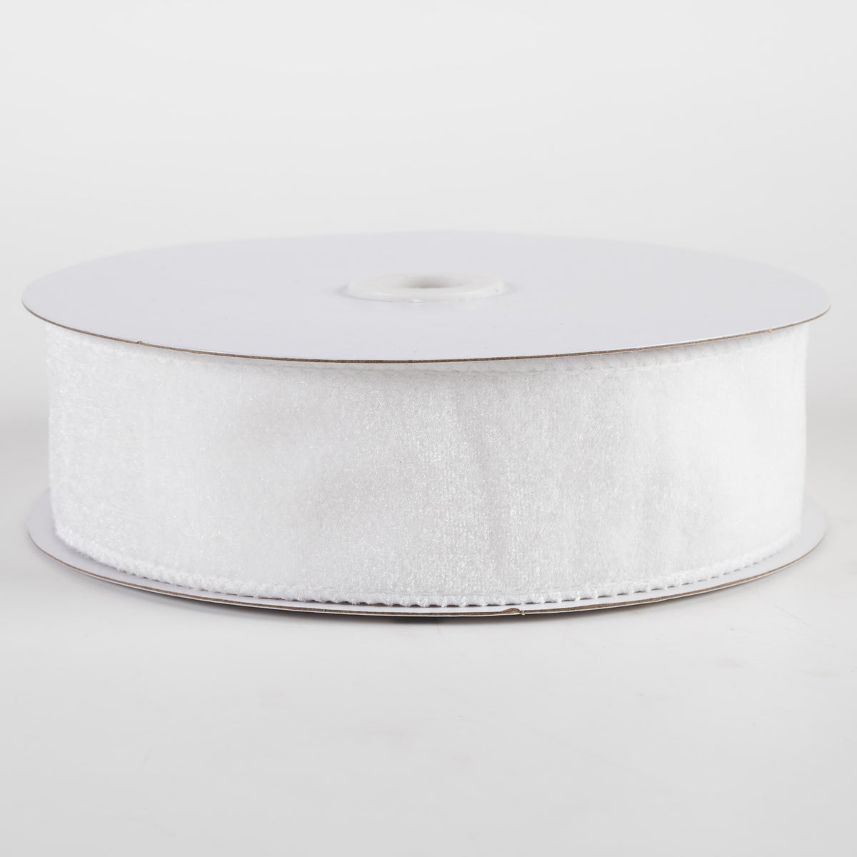 1.5" Deluxe Velvet Satin Backing Ribbon: White (10 Yards)