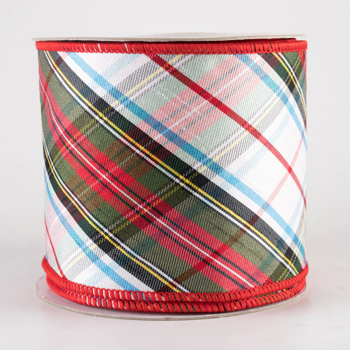 4" Designer Plaid Ribbon: Red & Green Multicolor (10 Yards) Item Number: 236737