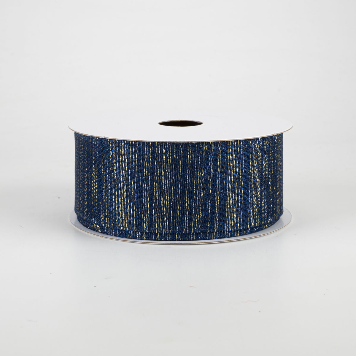 1.5" Elegant Metallic Weave Ribbon: Navy & Gold (10 Yards) Item Number: 75025-09-27