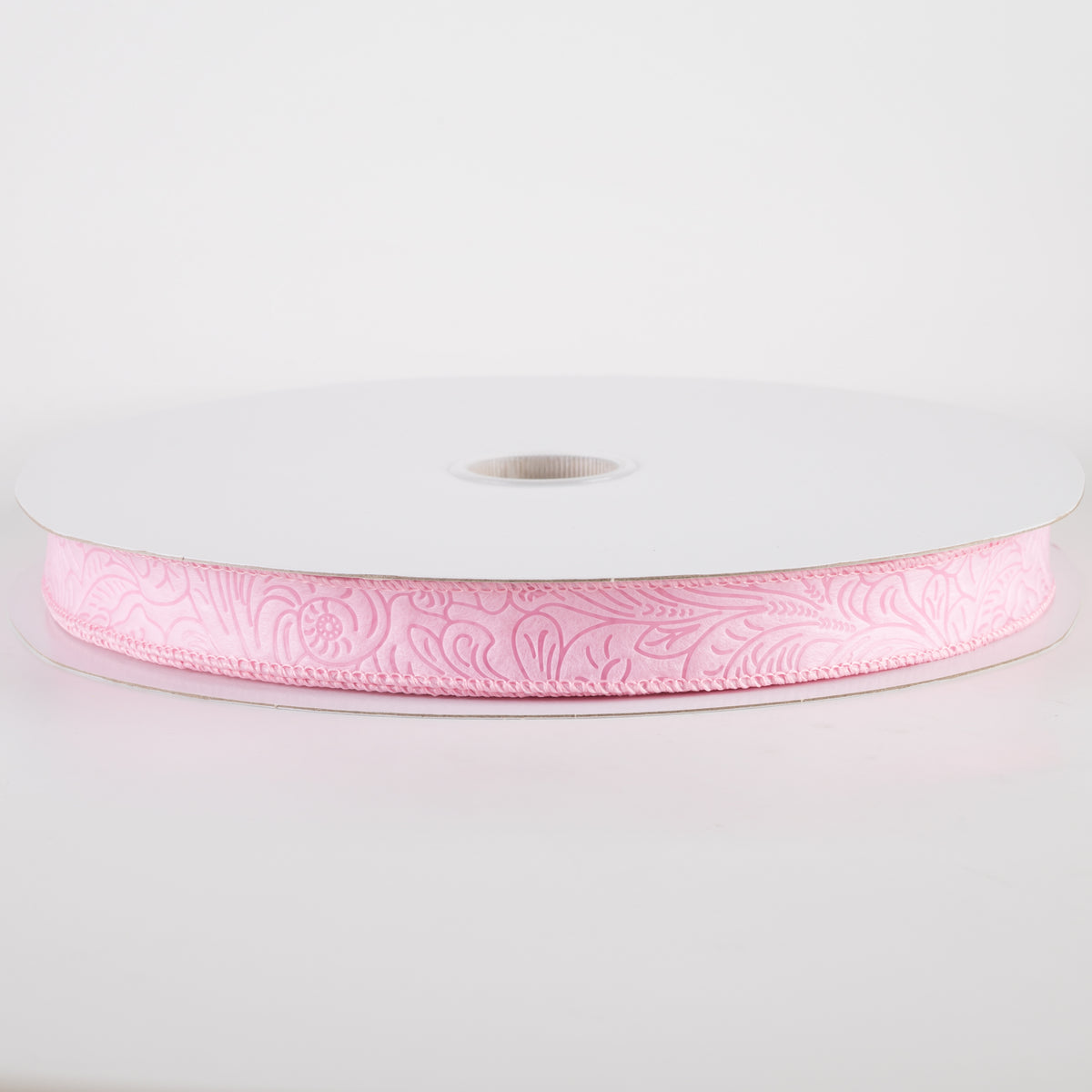 7/8" Embossed Flower Breeze Ribbon: Pink (50 Yards)