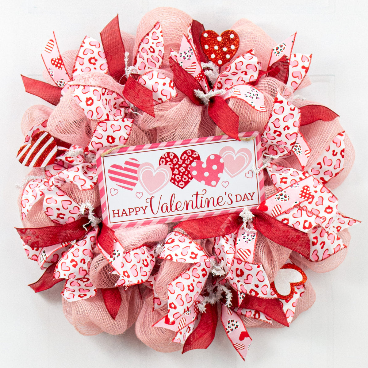 12" Embossed Metal Sign: Happy Valentine's Day Lifestyle Photo
