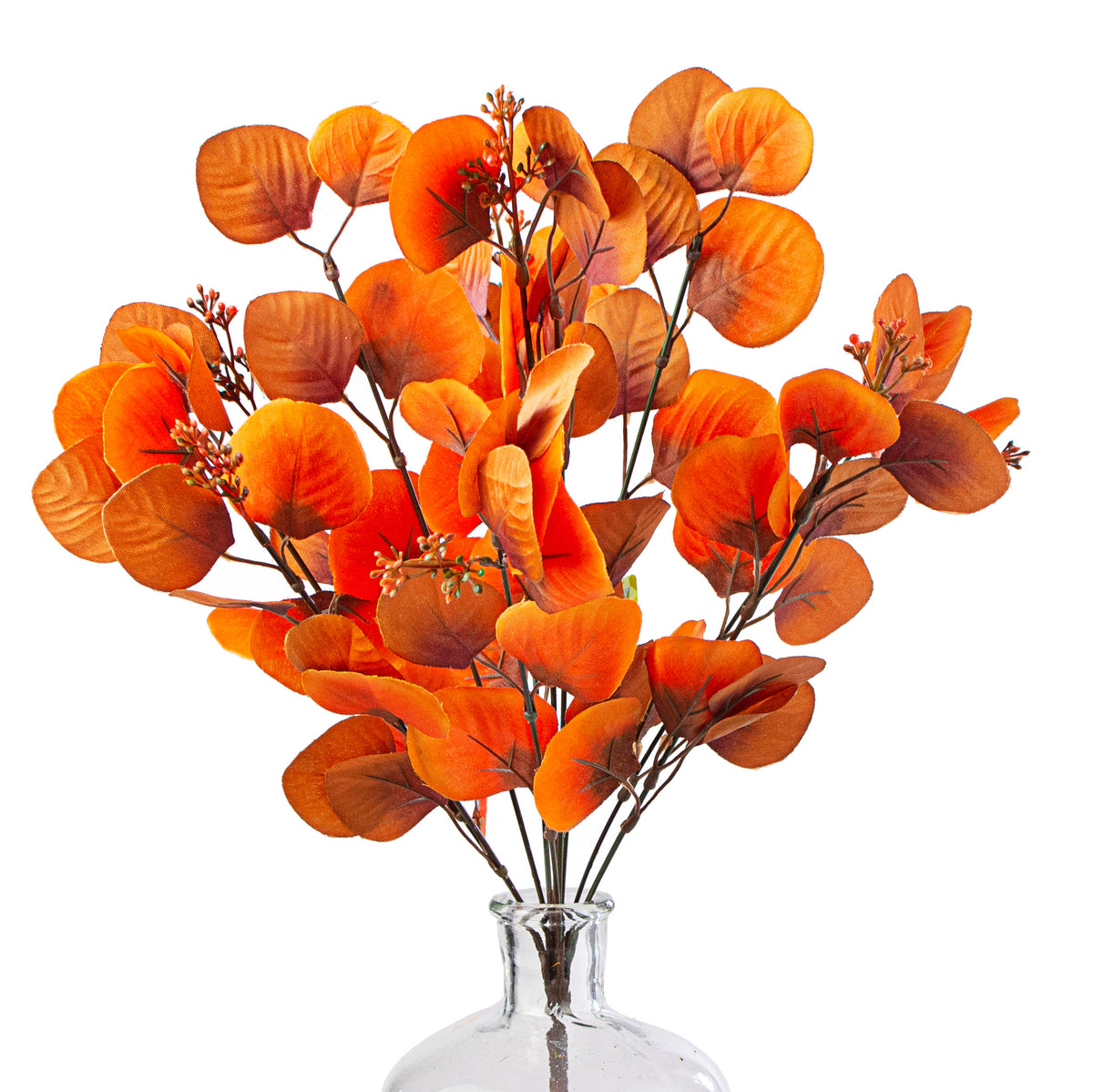 18" Eucalyptus Bush: Orange & Rust Item Number: 56606ORRT