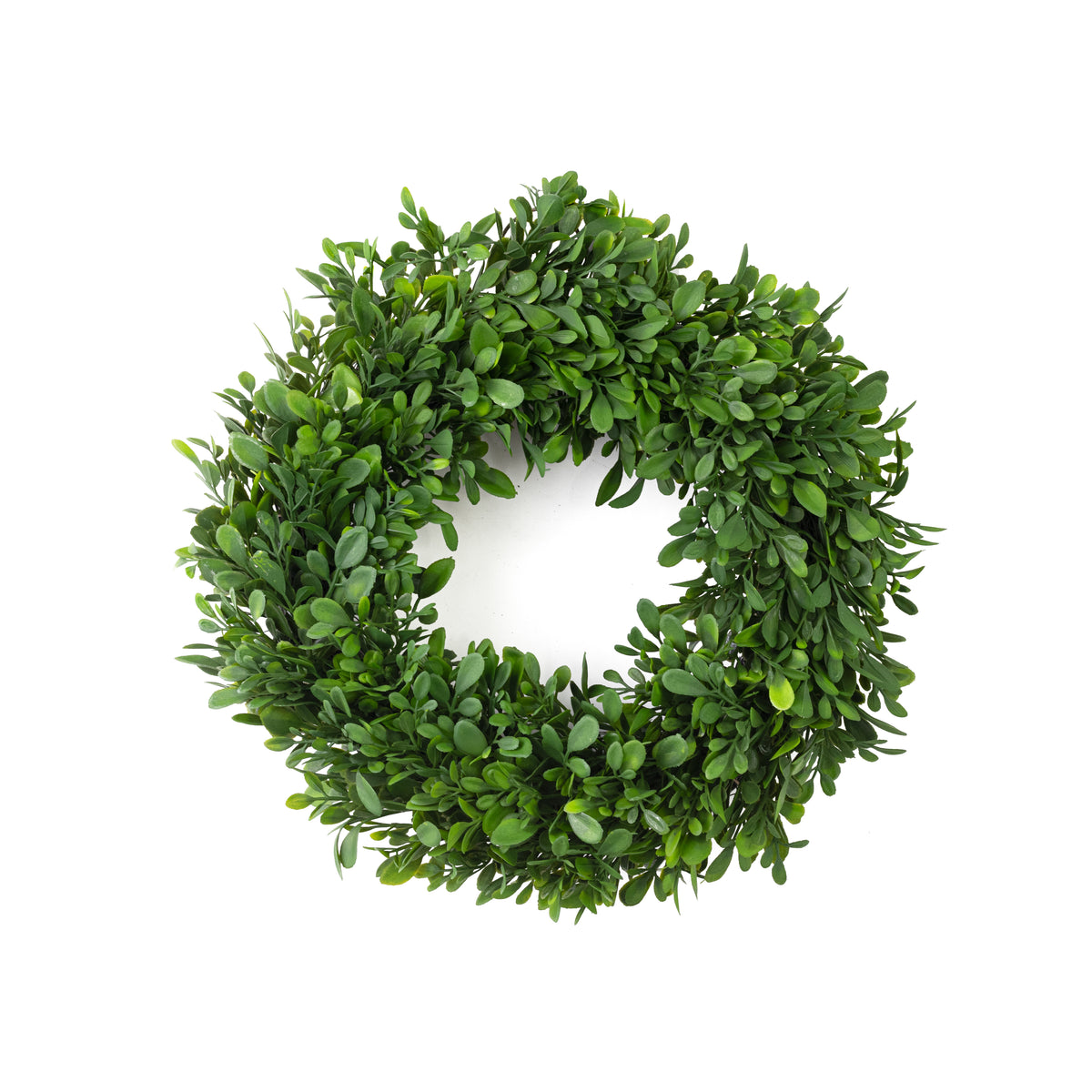 12" Evergreen Boxwood Wreath on Twig Frame Item Number: 31781