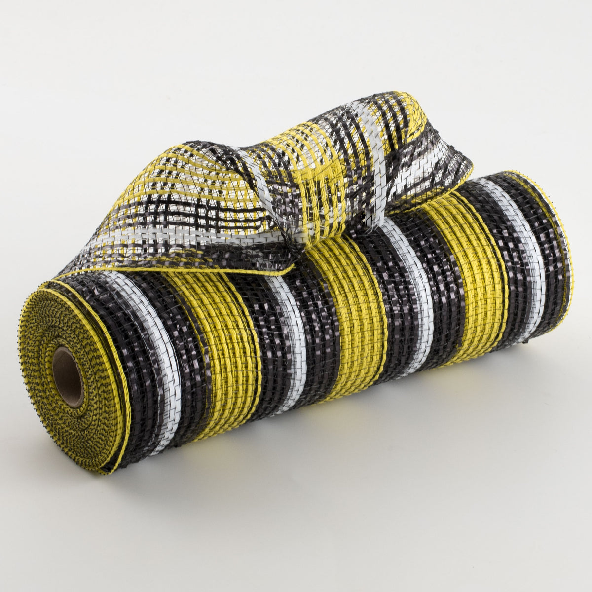 10" Fabric Bold Stripe Mesh: Yellow, Black, White Item Number: XB102410-22