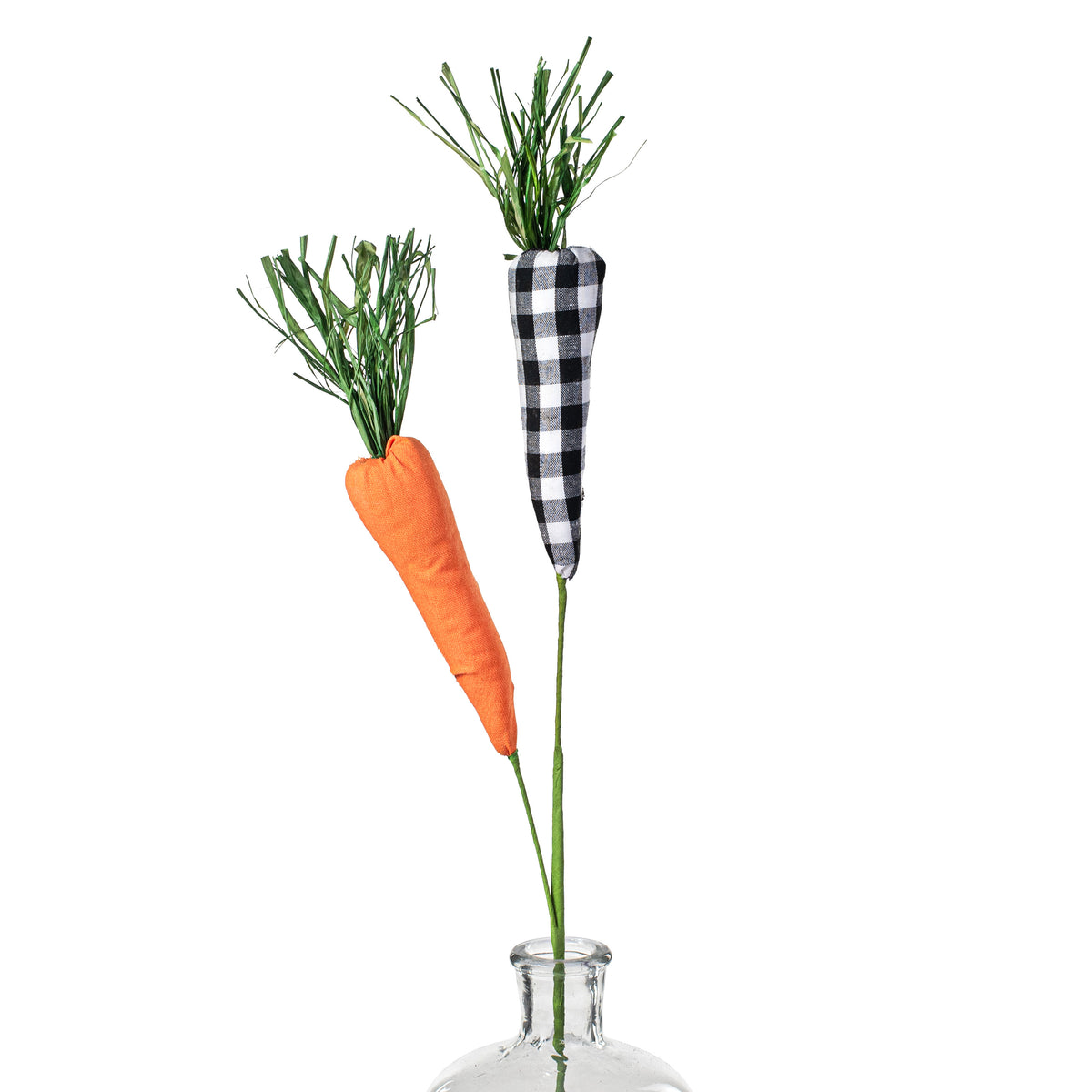 22" Fabric Carrot Pick: Orange, Black, White, Green Item Number: MN0193