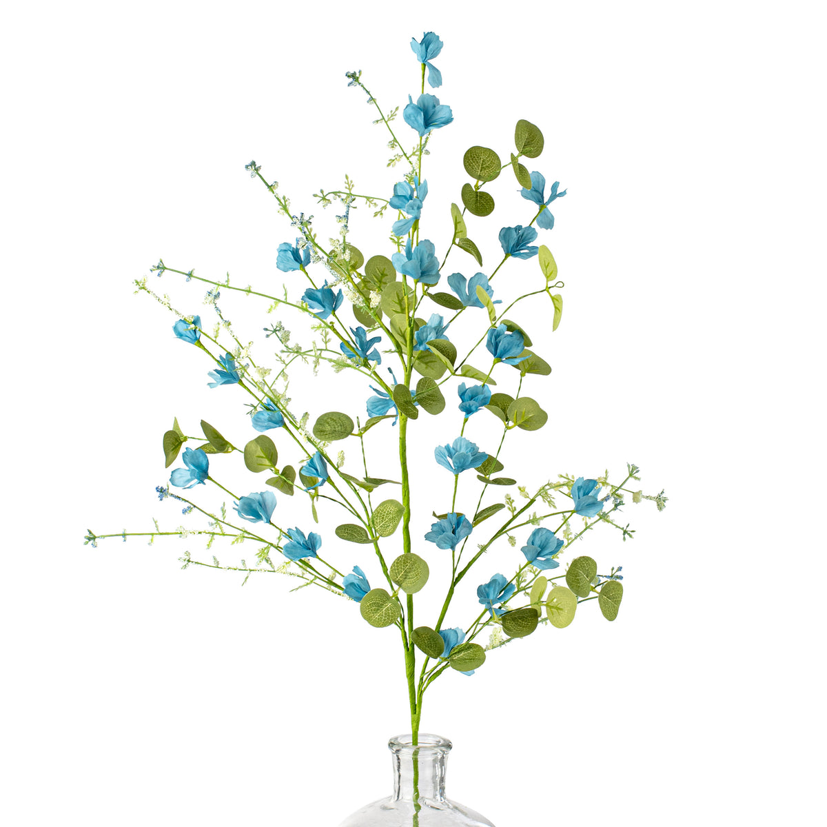 31" Fabric Flower Eucalyptus Spray: Light Blue Item Number: FH810114