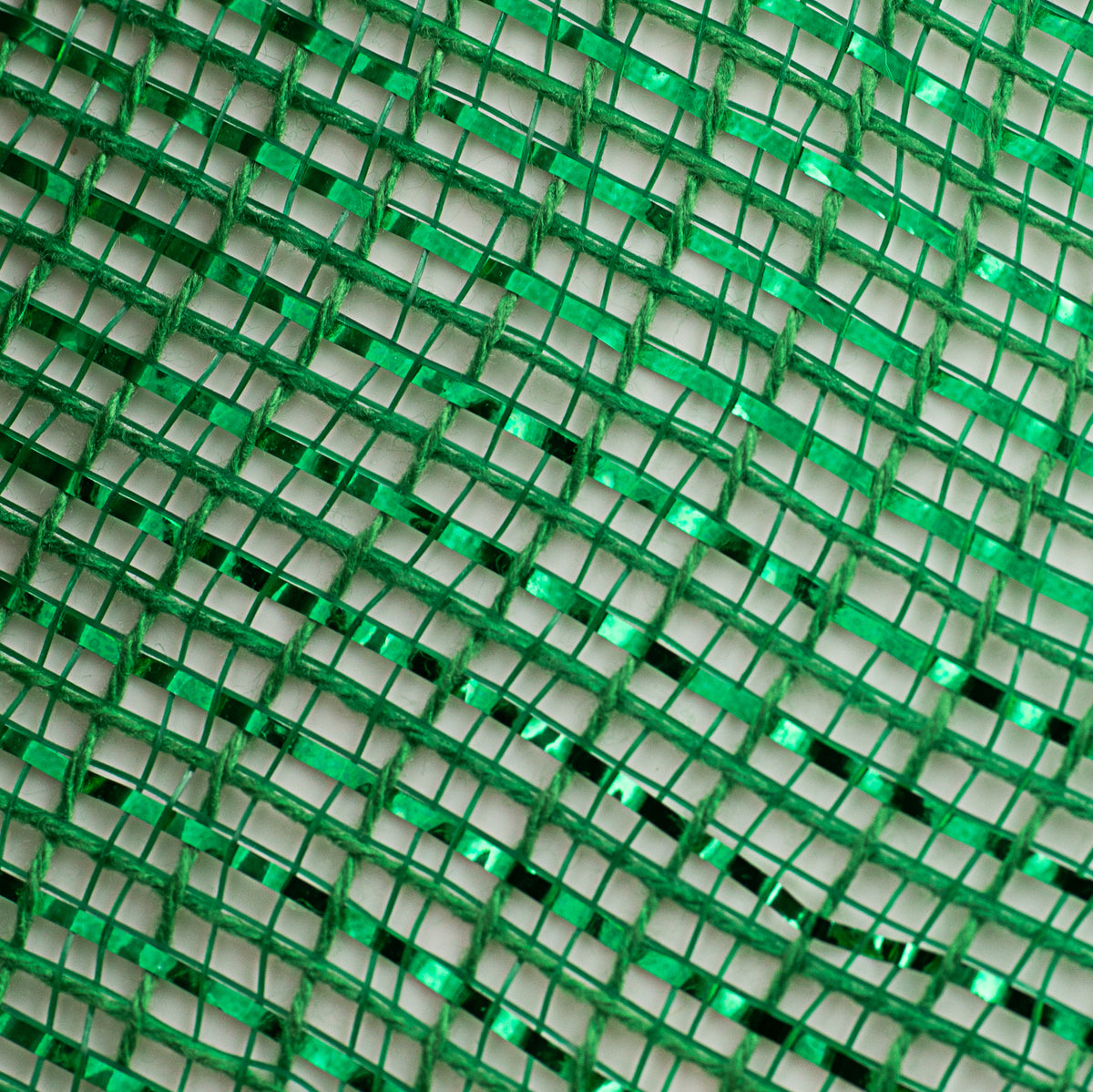10" Fabric Mesh: Metallic Emerald detail photo 3