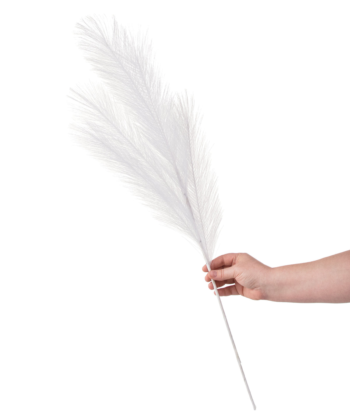 32" Fabric Pampas Grass Spray: White detail photo 4