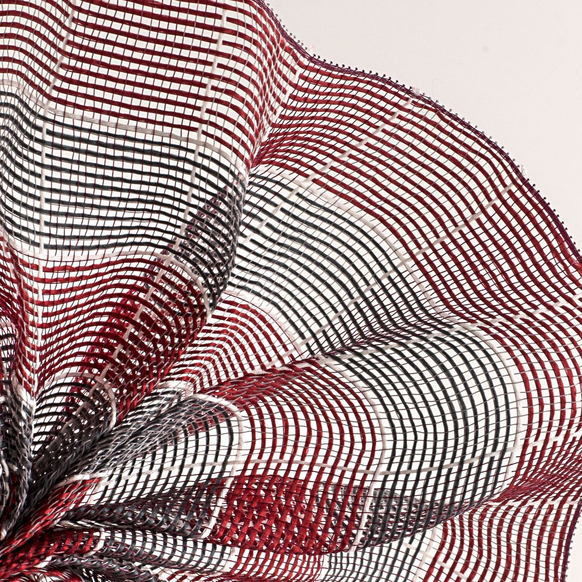 10" Fabric Square Check Mesh: Red, Grey, White Lifestyle Photo