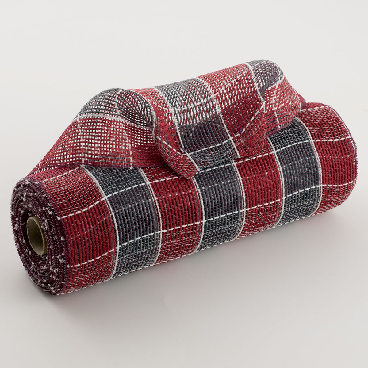 10" Fabric Square Check Mesh: Red, Grey, White Item Number: XB103510-16