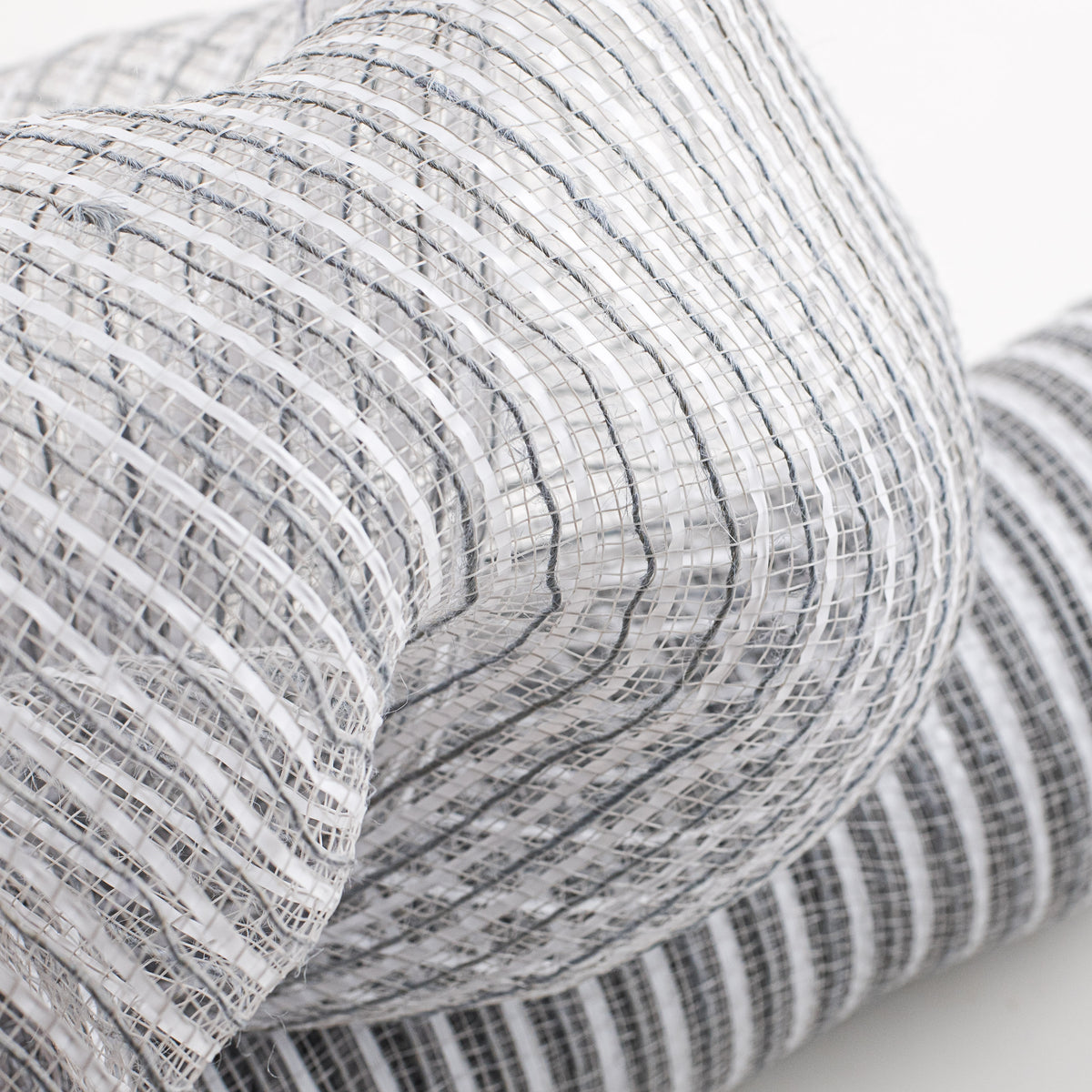 21" Fabric Stripe Mesh: Grey & White Lifestyle Photo