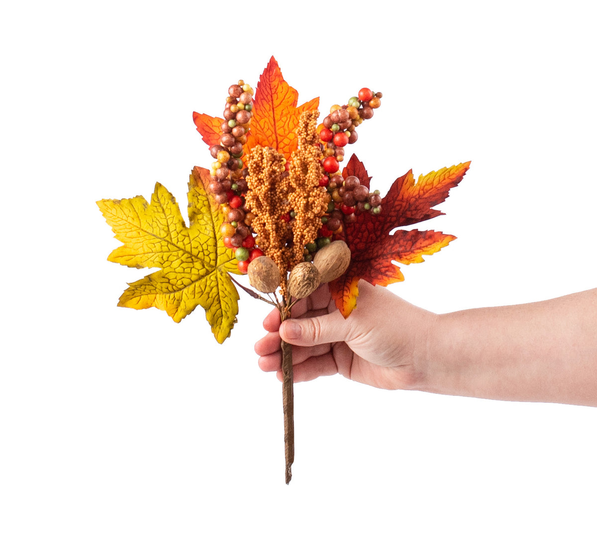 14" Fall Berry Leaf Pick detail photo 3