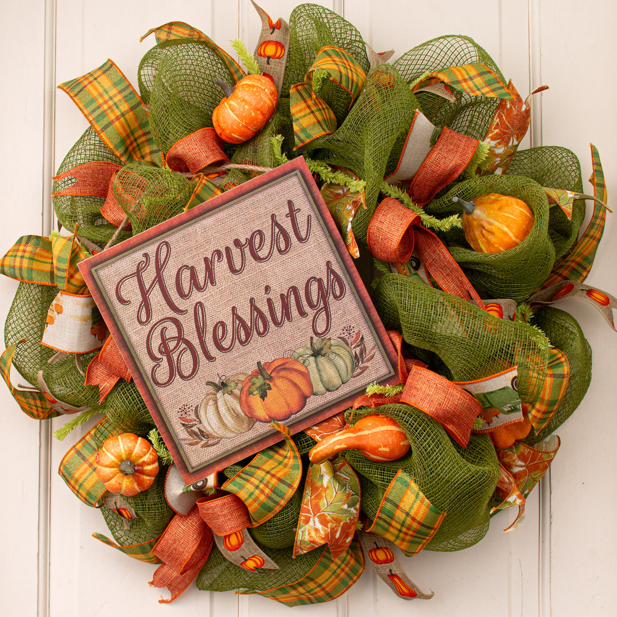 Faux Pumpkin Assortment: Orange (Set of 5) Lifestyle Photo