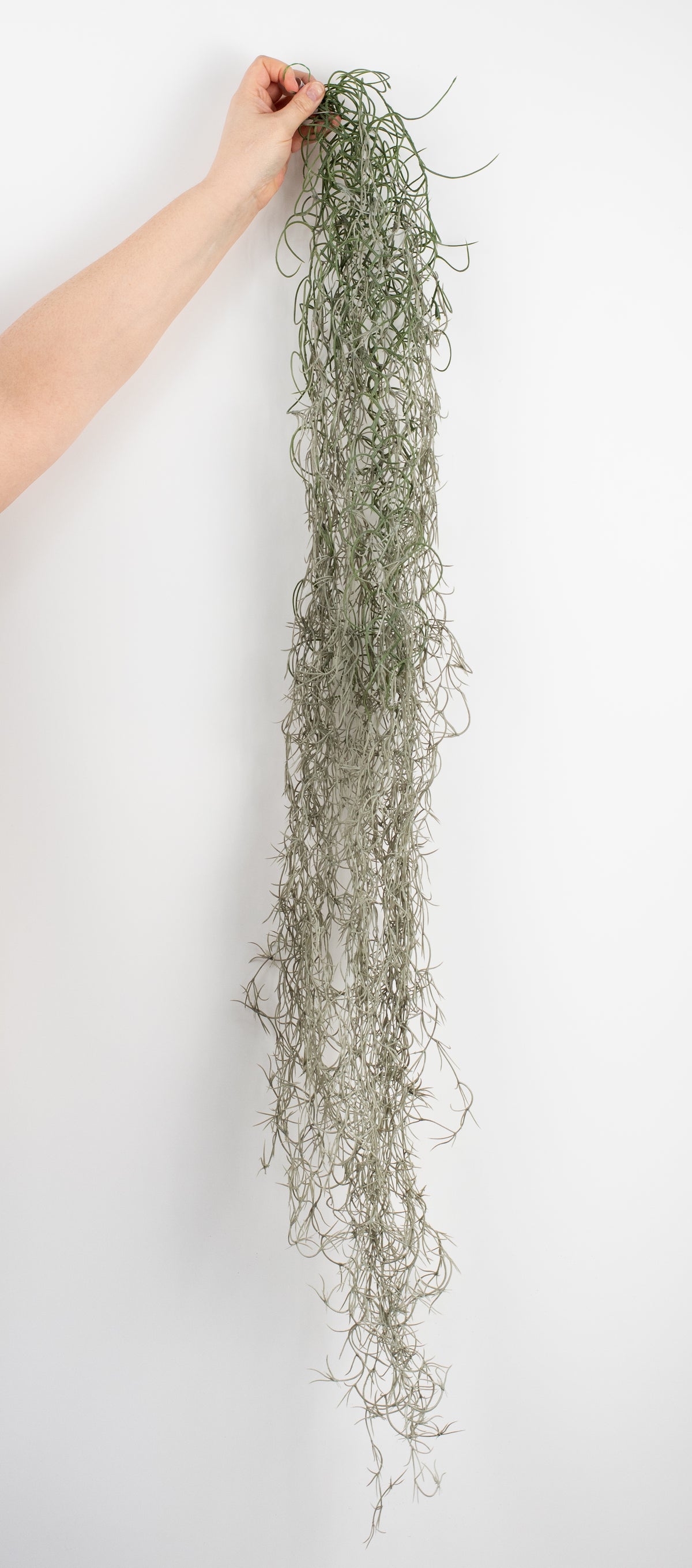 51" Faux Spanish Moss Hanging Spray: Grey detail photo 3