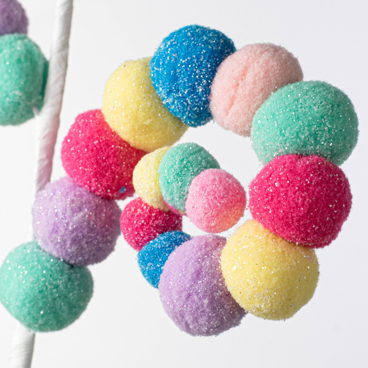 28" Felt Ball Spiral Curly Spray: Candy Pastels Lifestyle Photo
