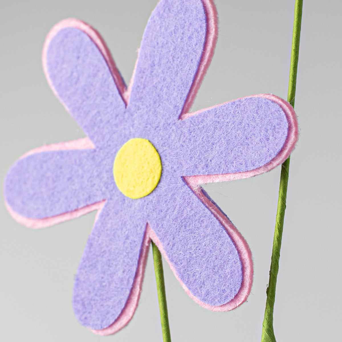 24" Felt Daisy Spray: Yellow, Green, Pink, Lavender, Light Blue Lifestyle Photo