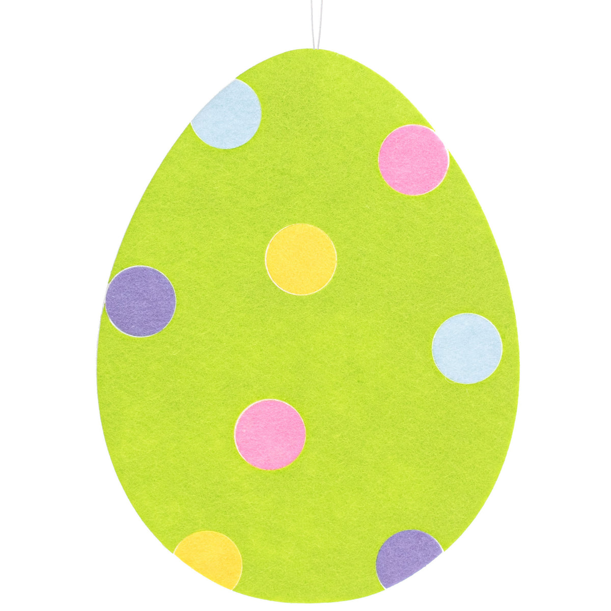 12" Felt & Foam Dot Egg Ornament: Light Green Item Number: HE616409