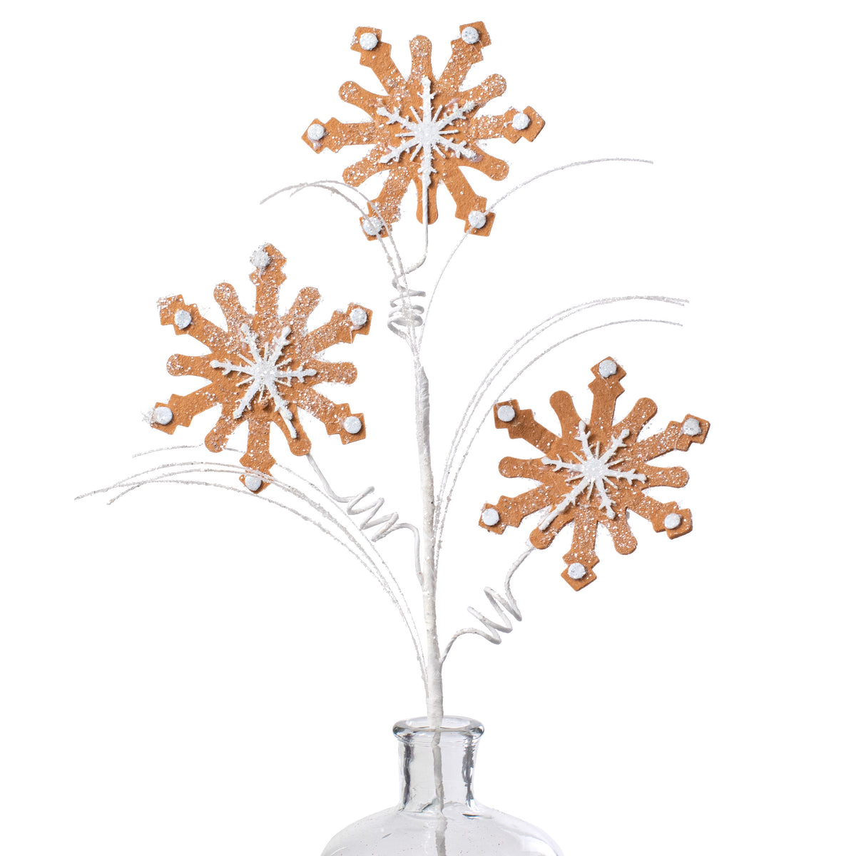 28" Felt Gingerbread Snowflake Spray Item Number: XS1159