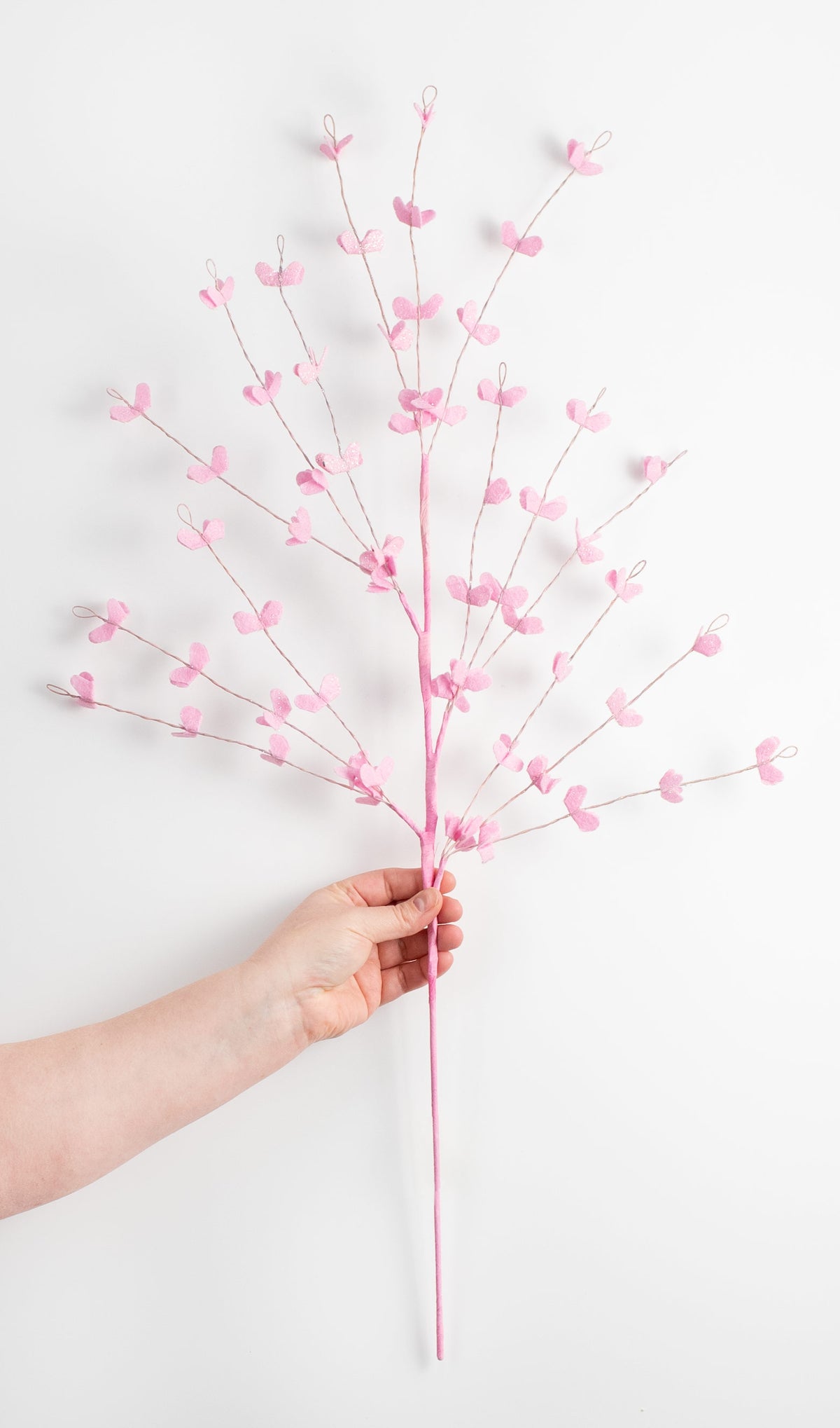 30" Felt Leaf Filler Spray: Pink detail photo 3
