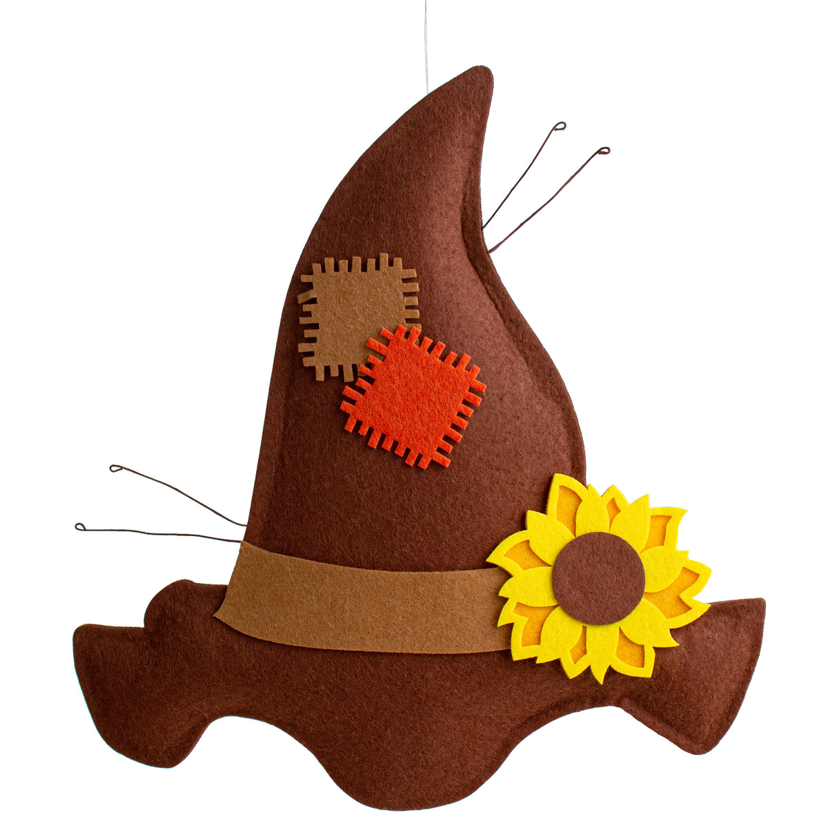 14" Felt Scarecrow Hat Wreath Accent Item Number: HA4029