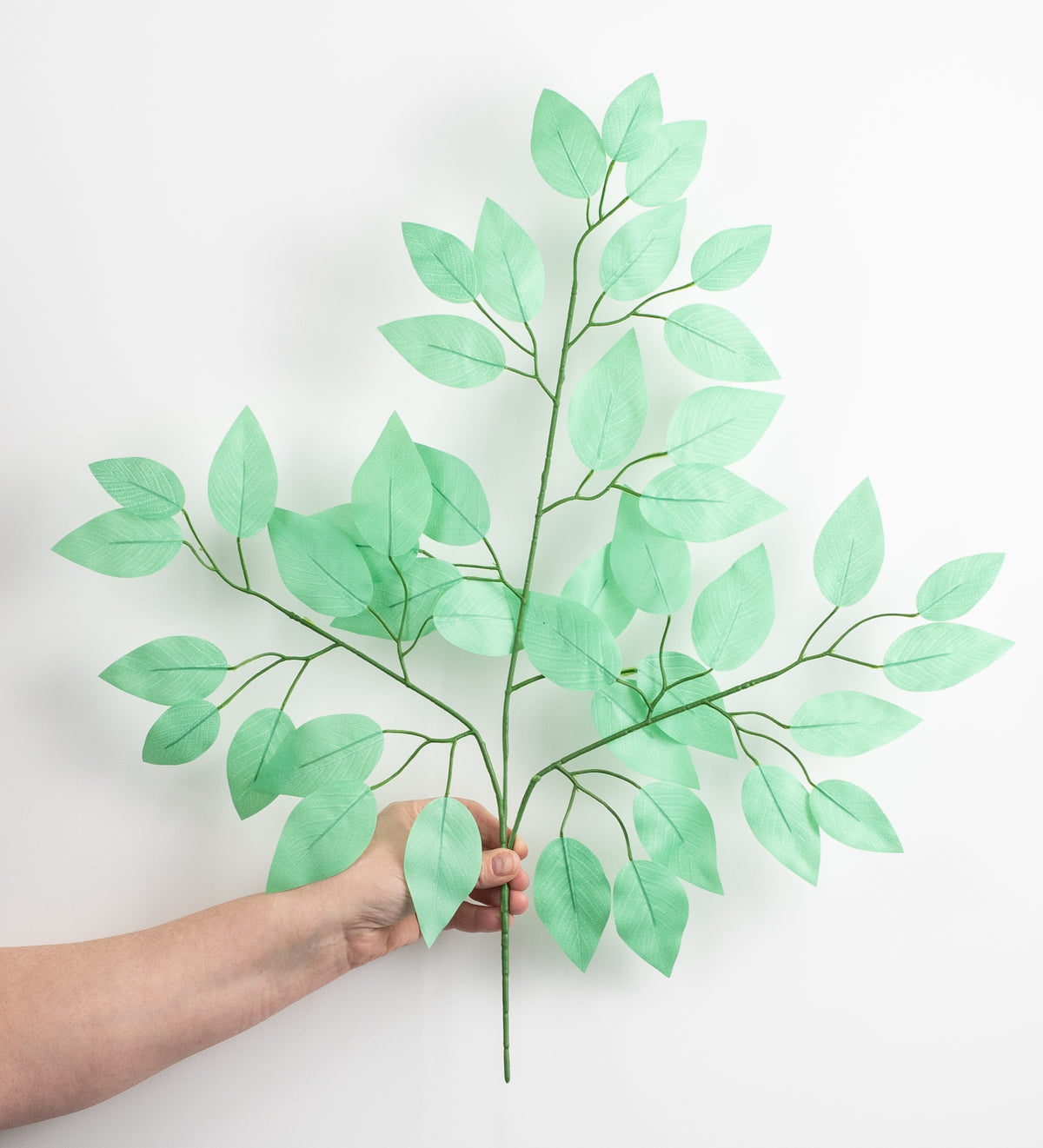 23" Ficus Leaf Spray: Mint Green (12) detail photo 3