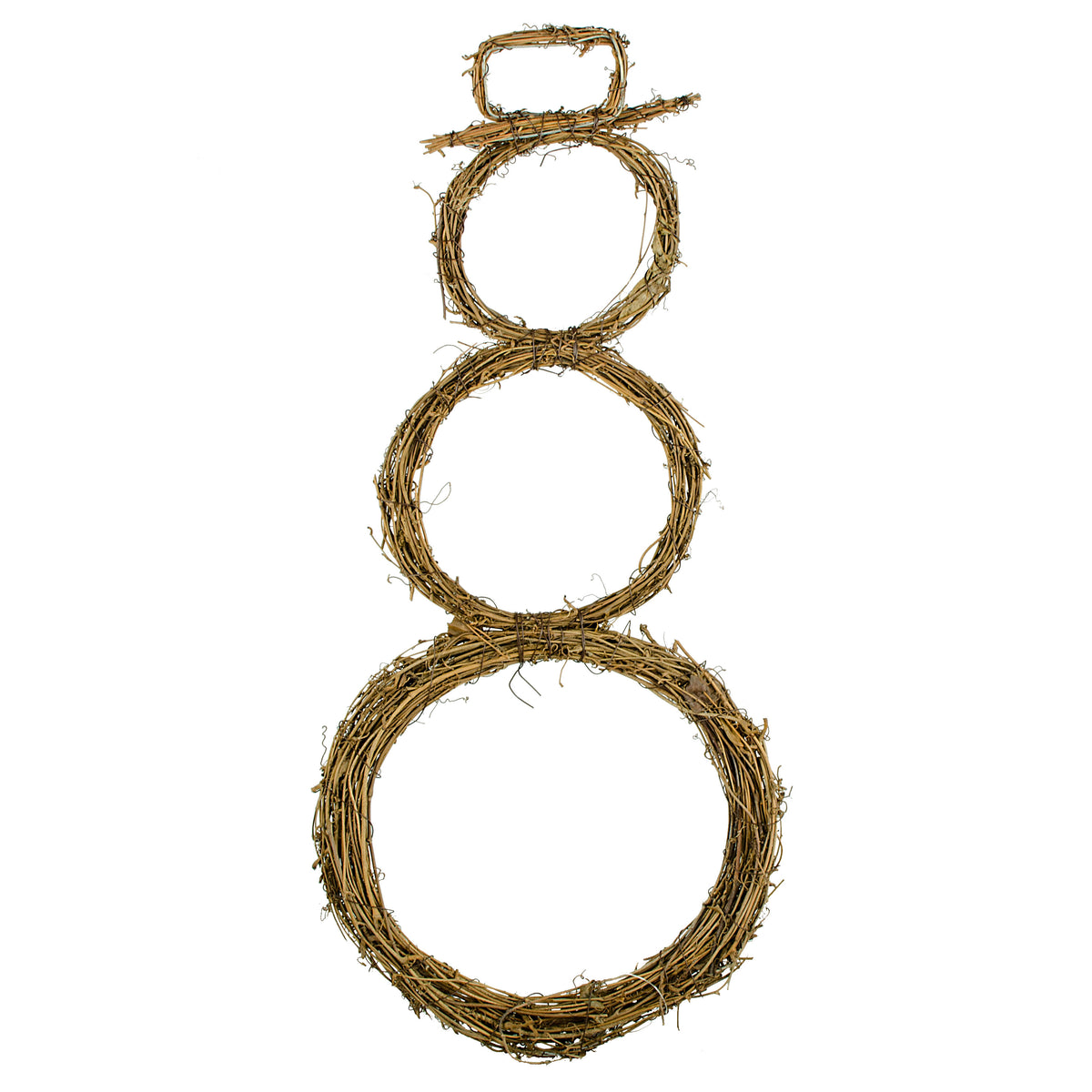 24" Flat Grapevine Snowman Decoration: Natural Item Number: XN5812