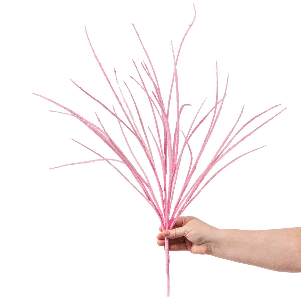 27" Flocked Grass Bush: Pink detail photo 3