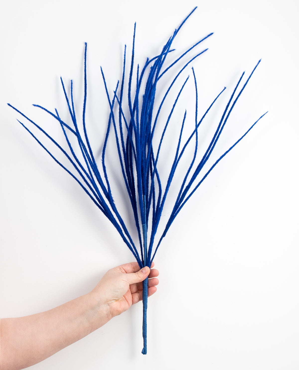 27" Flocked Grass Bush: Royal Blue detail photo 3