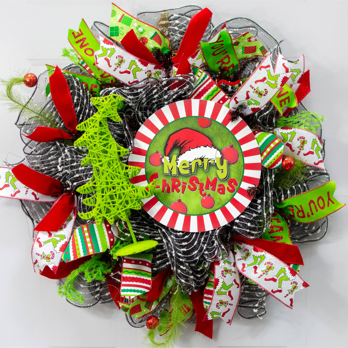 13" Flocked Green Monster Fairy Tree Lifestyle Photo