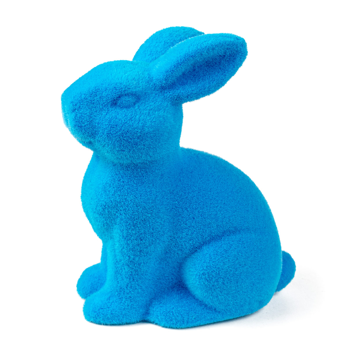 10" Flocked Sitting Rabbit: Bright Blue Item Number: HE7231EK