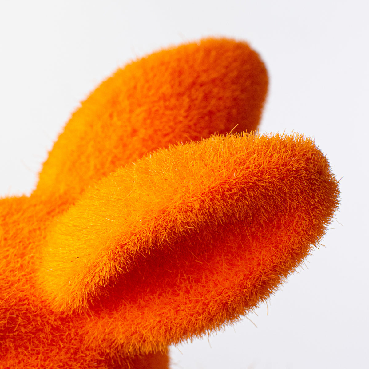 10" Flocked Sitting Rabbit: Orange detail photo 3