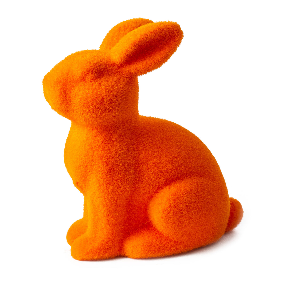 10" Flocked Sitting Rabbit: Orange Item Number: HE723120
