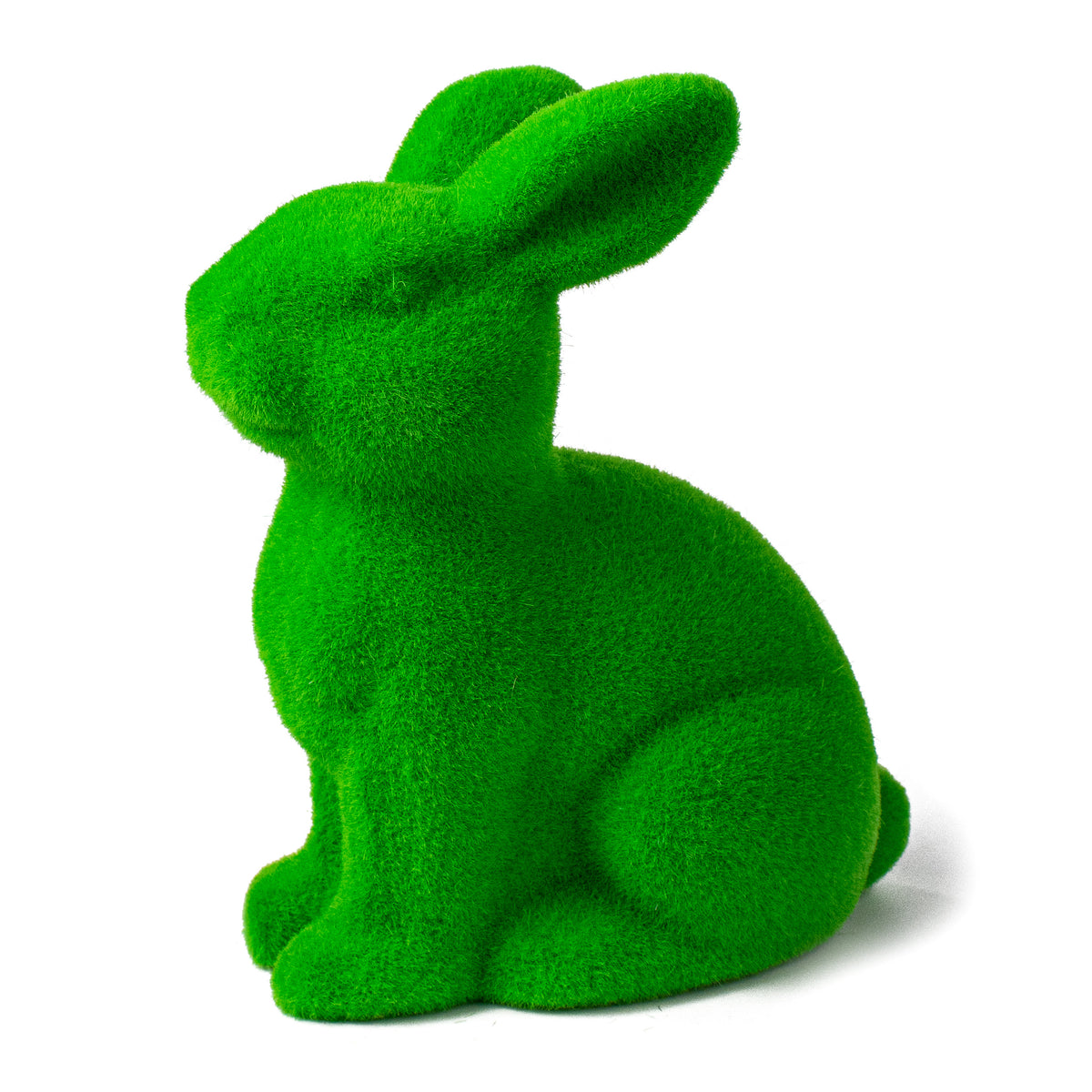 10" Flocked Sitting Rabbit: Spring Green Item Number: HE723182