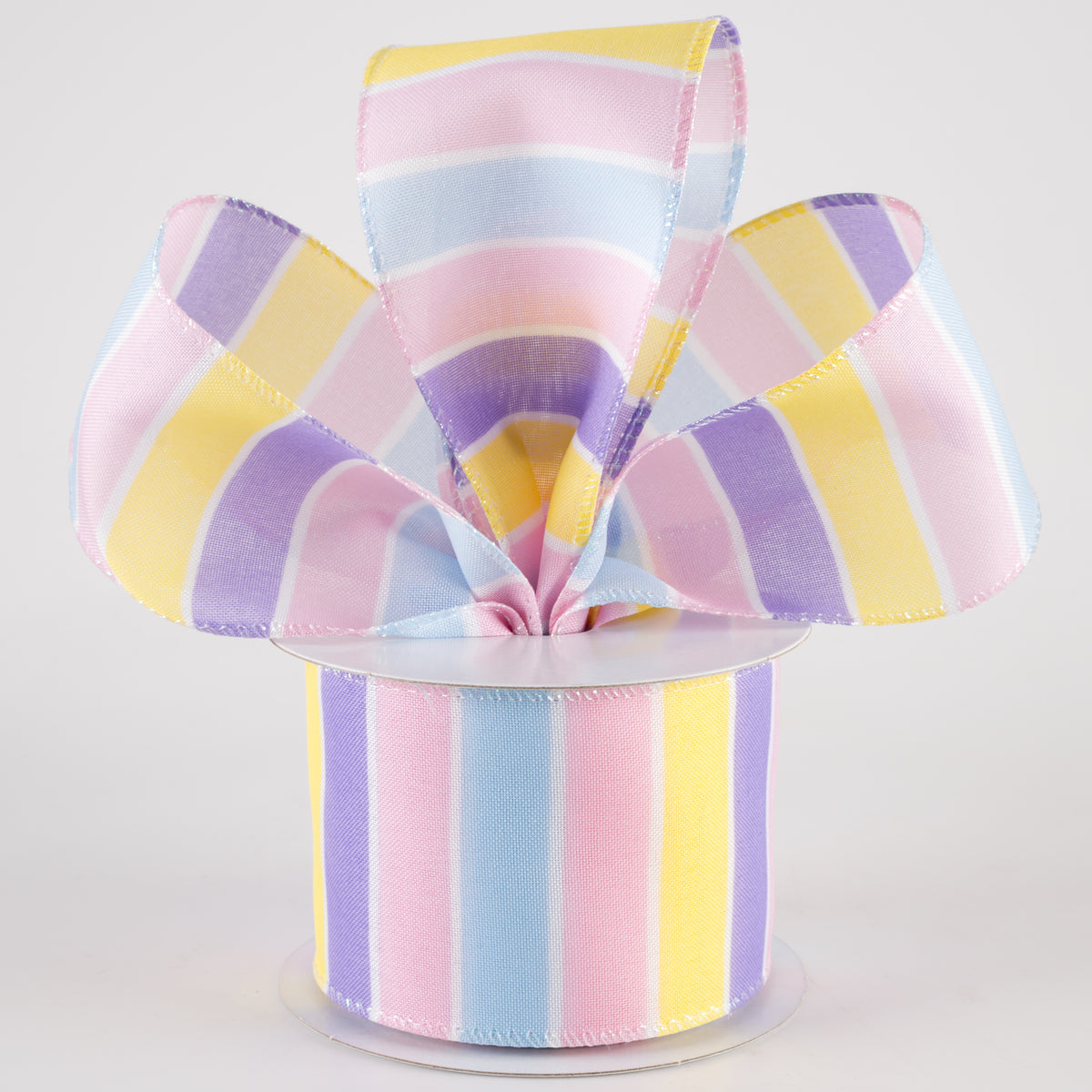 2.5" Florida Stripe Ribbon: Pastel (10 Yards) Lifestyle Photo
