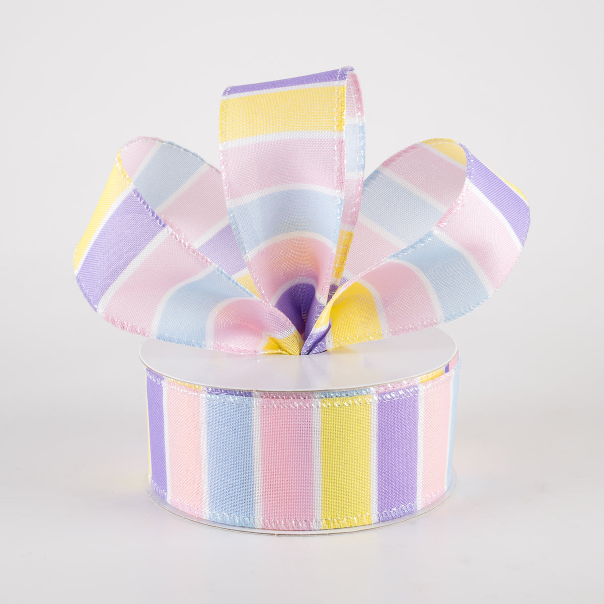 1.5" Florida Stripe Ribbon: Pastel (10 Yards) Lifestyle Photo