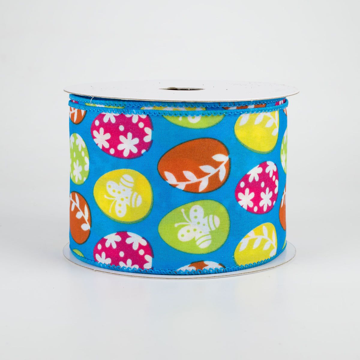 2.5" Flower Easter Eggs Ribbon: Turquoise (10 Yards) Item Number: 31005-40-45