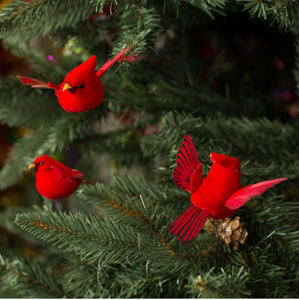 3.5" Flying Cardinal: Red (Set of 12) Lifestyle Photo