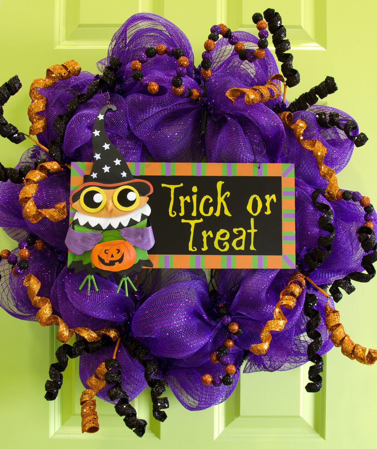 16" Frizzy Curly Pick: Orange, Black detail photo 4