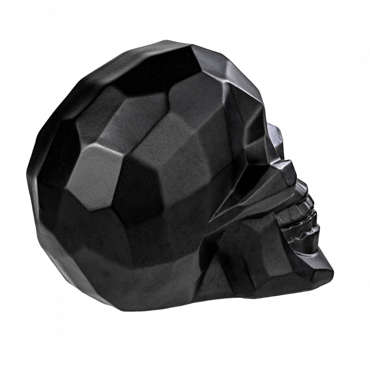 6" Geometric Skull: Black detail photo 3