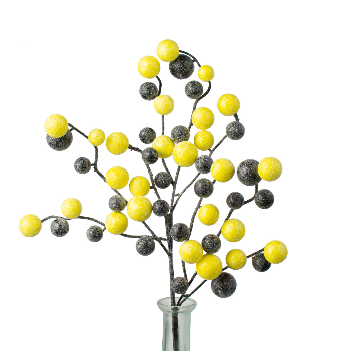 17" Glitter Ball Spray: Black & Yellow Item Number: MN0285EJ