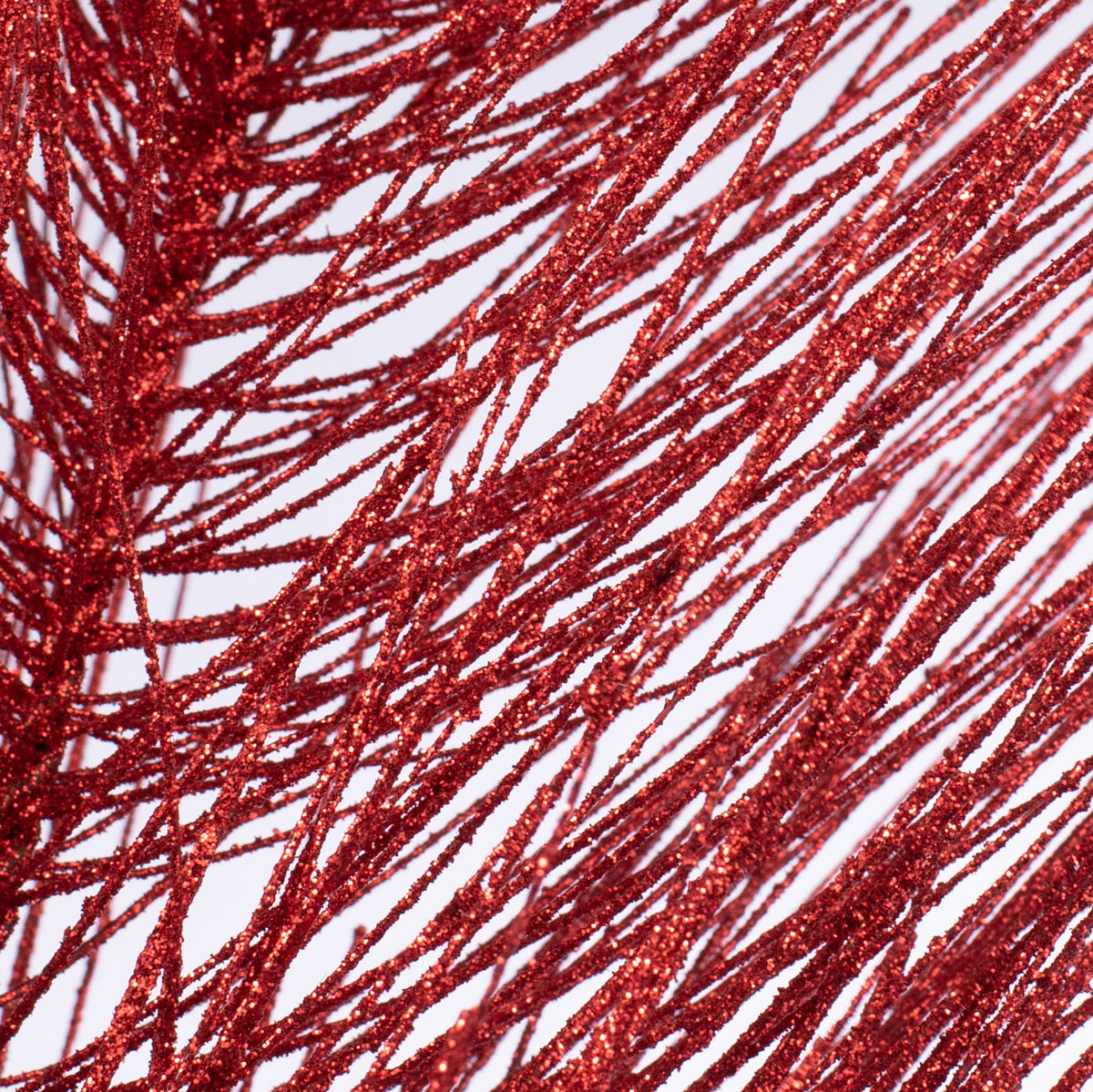 46" Glitter Bottle Brush Spray: Red detail photo 3