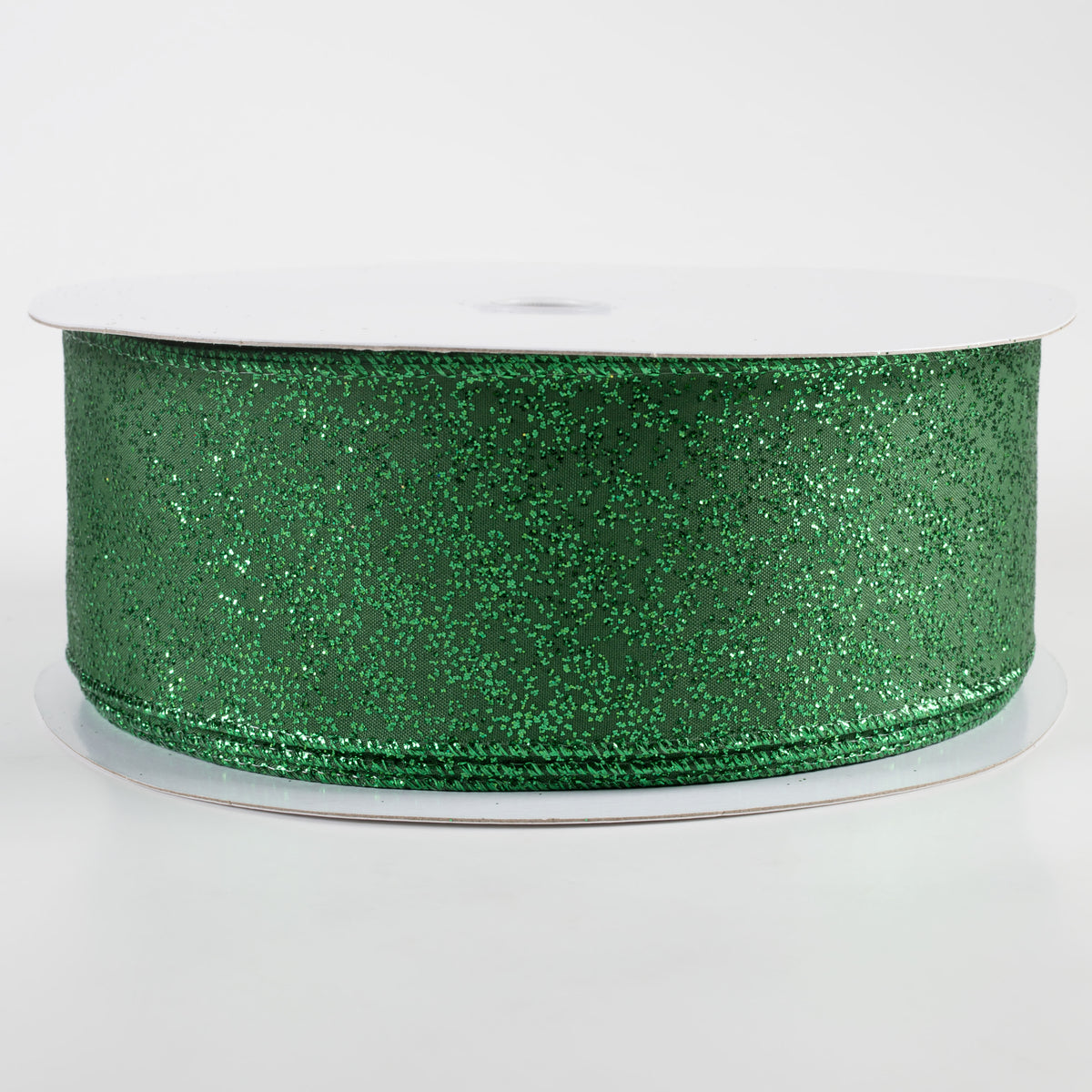 2.5" Glitter Dots Ribbon: Emerald Green (50 Yards)