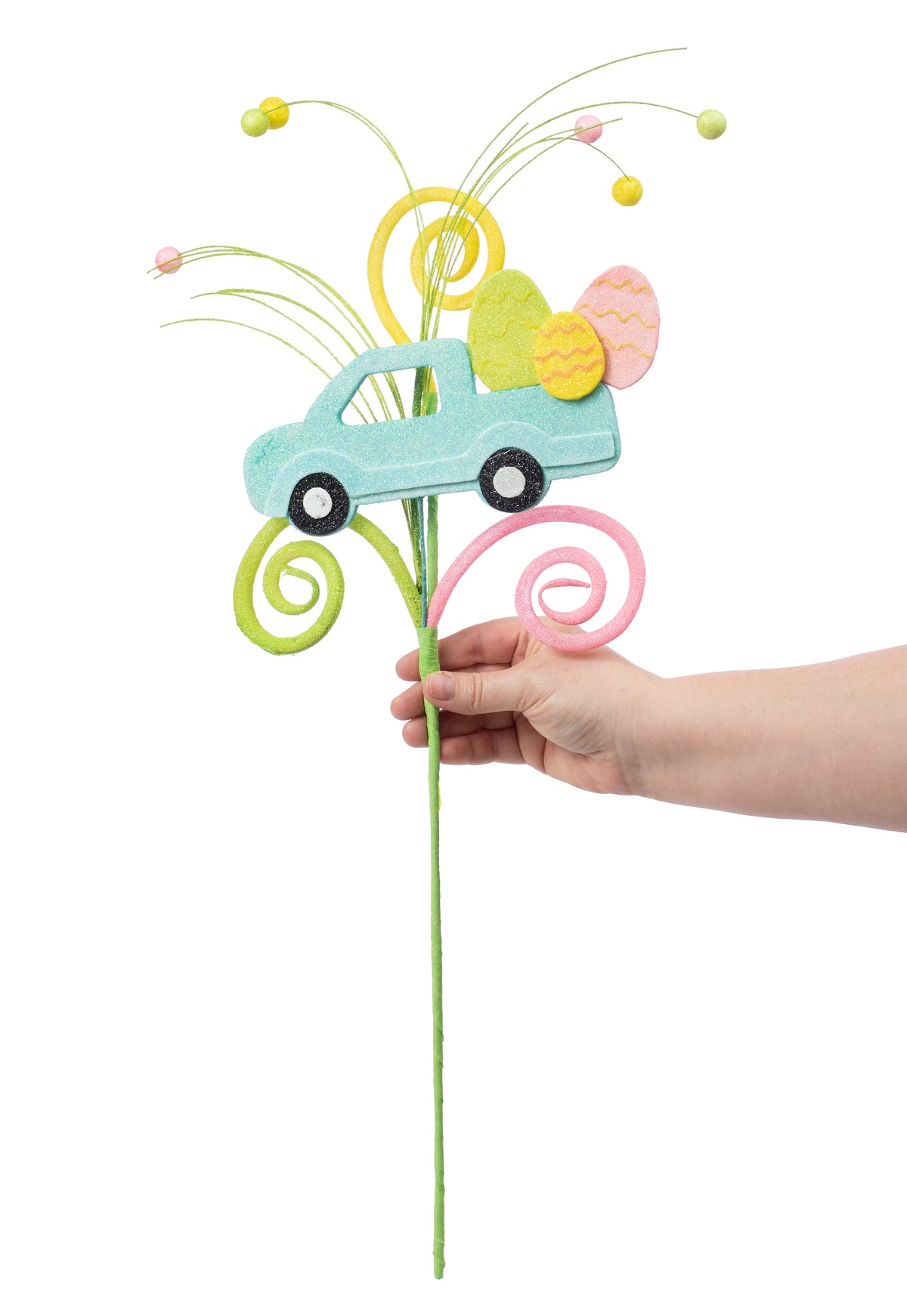 28" Glitter Easter Egg Truck Spray Lifestyle Photo