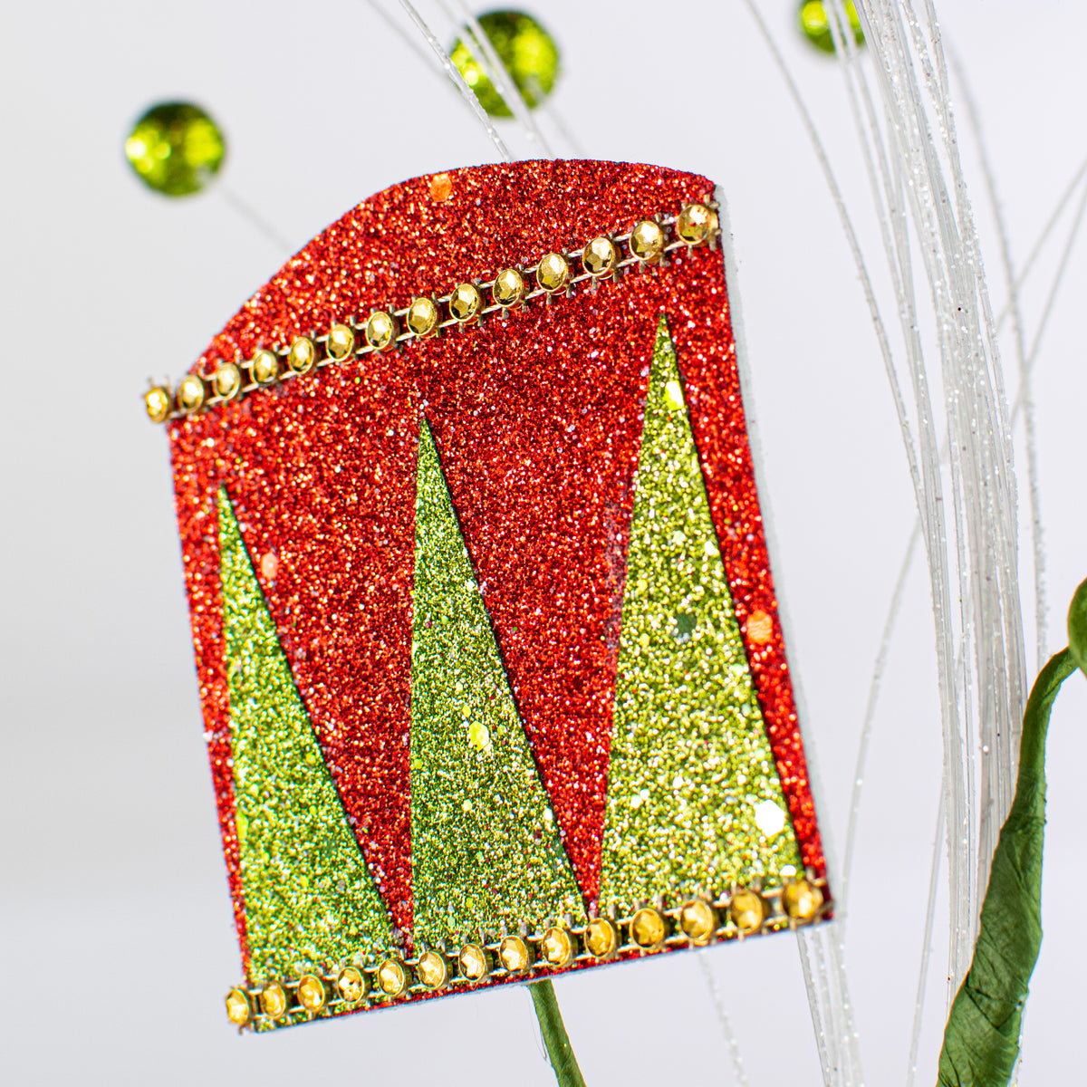 24" Glitter King Spray: Red & Green detail photo 4