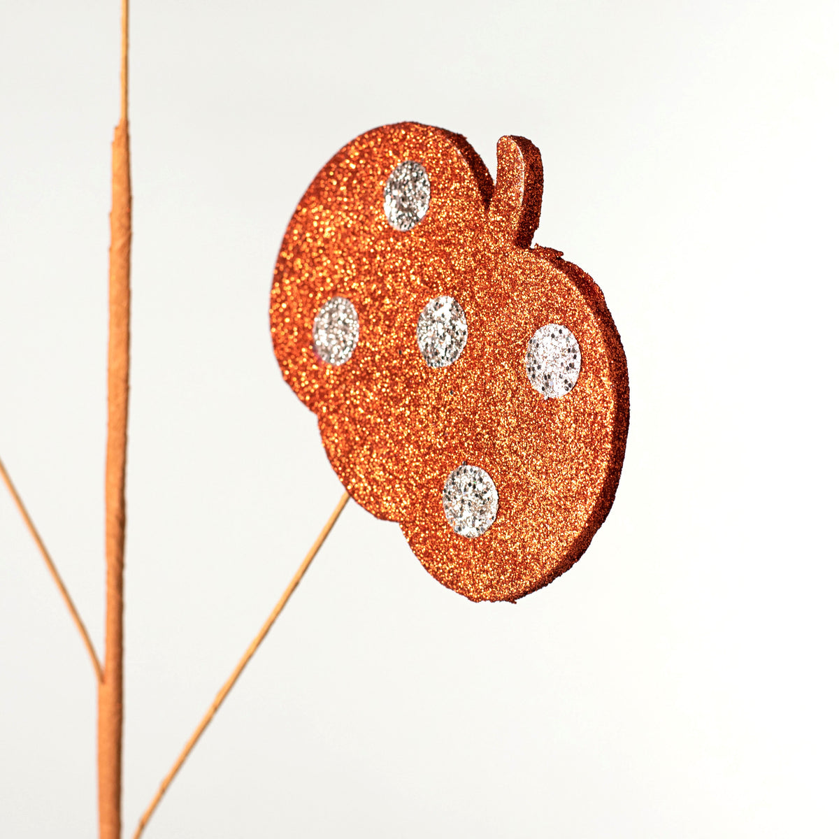 31" Glitter Polka Dot Pumpkin Spray: Orange & Champagne Lifestyle Photo