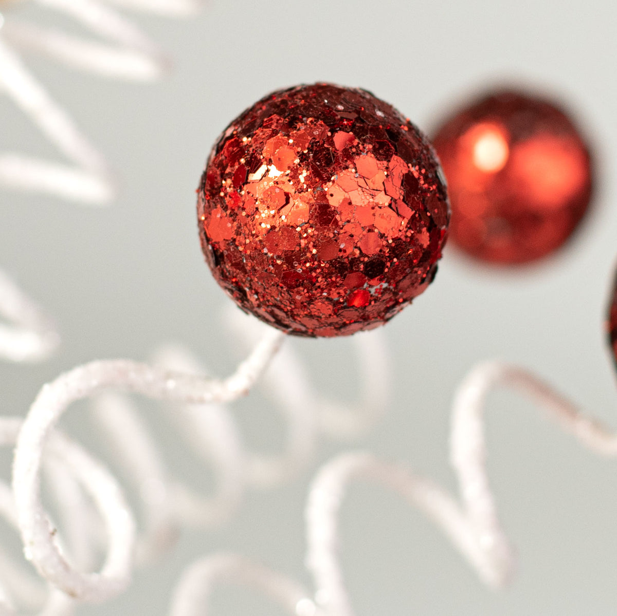 22" Glitter Sequin Ball Spray: Red Lifestyle Photo
