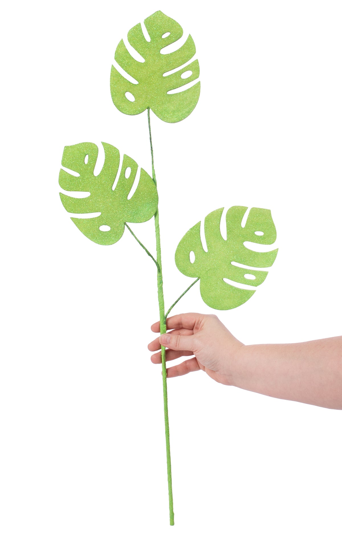 28" Glitter Split Leaf Philodendron Spray Lifestyle Photo